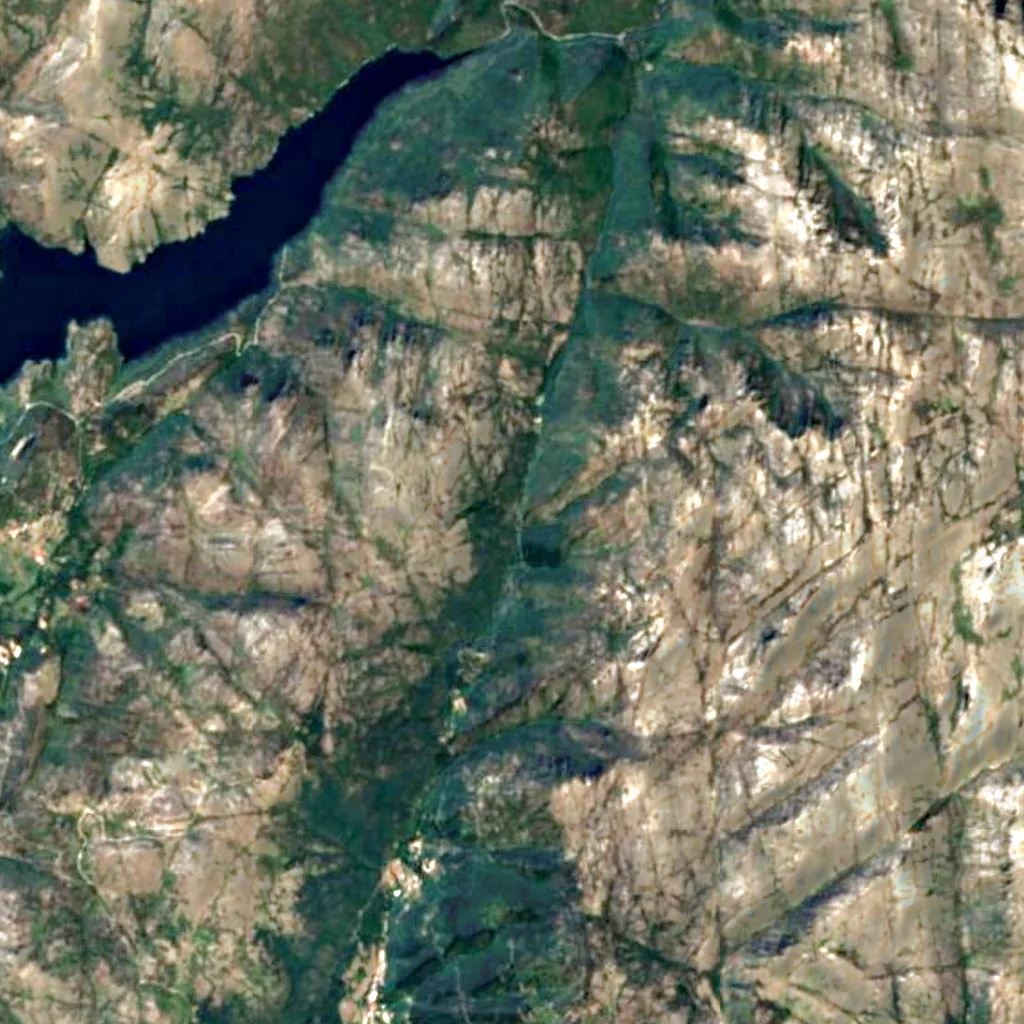 Leonte Waterfall seen from above (Sentinel-2)
