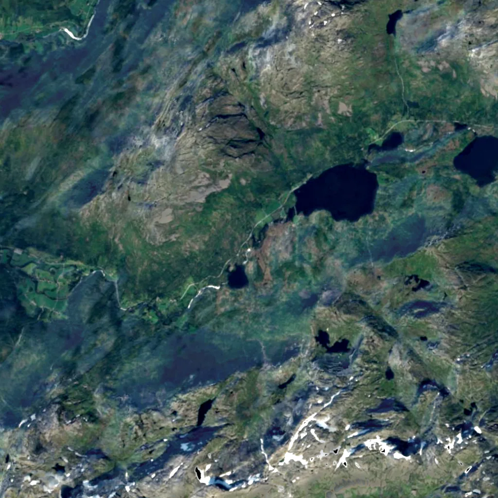 Likholefossen seen from above (Sentinel-2)