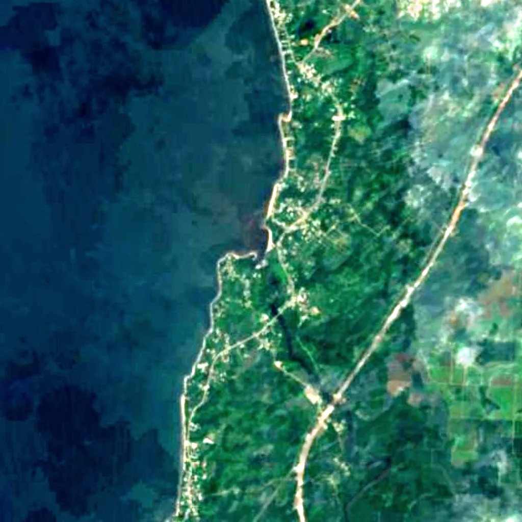 Lobé Falls seen from above (Sentinel-2)