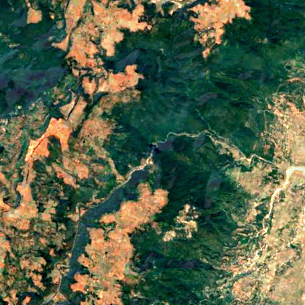 Lodh Falls seen from above (Sentinel-2)