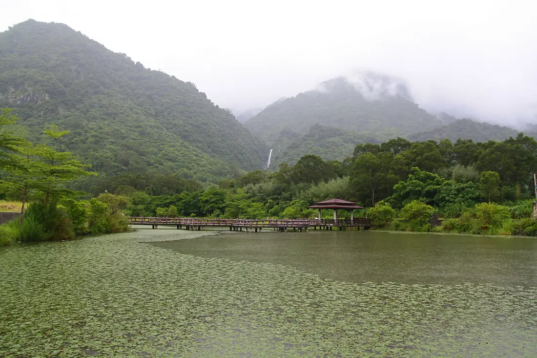 Loshan Waterfall in the distance