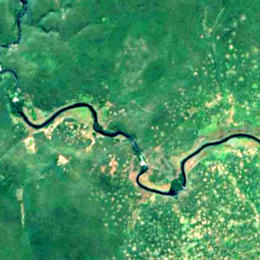 Lumangwe Falls seen from above (Sentinel-2)