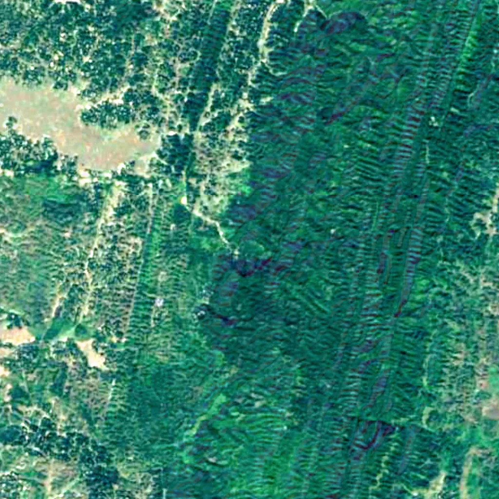 Madhabkunda waterfall seen from above (Sentinel-2)