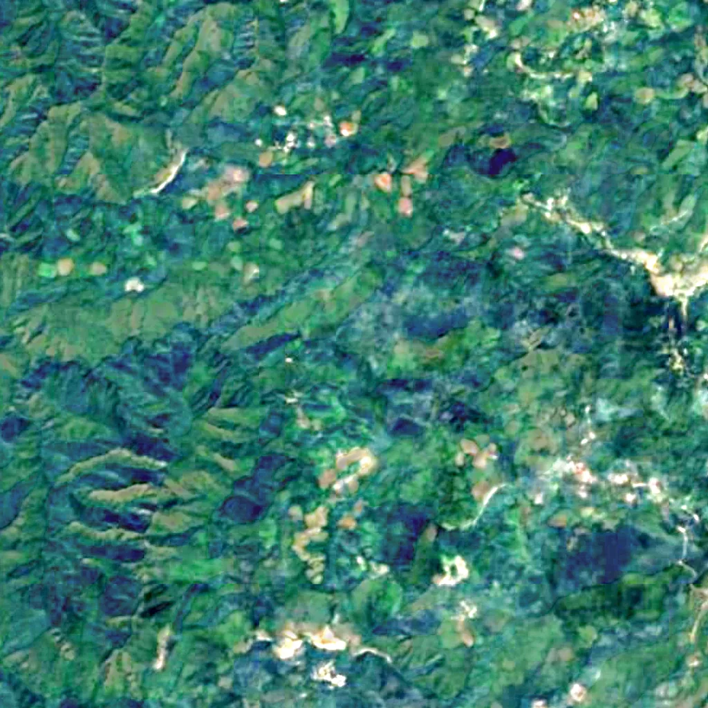 Mae Surin Falls seen from above (Sentinel-2)