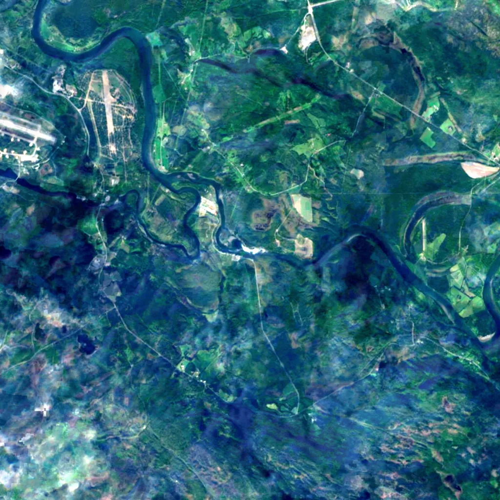 Målselvfossen seen from above (Sentinel-2)
