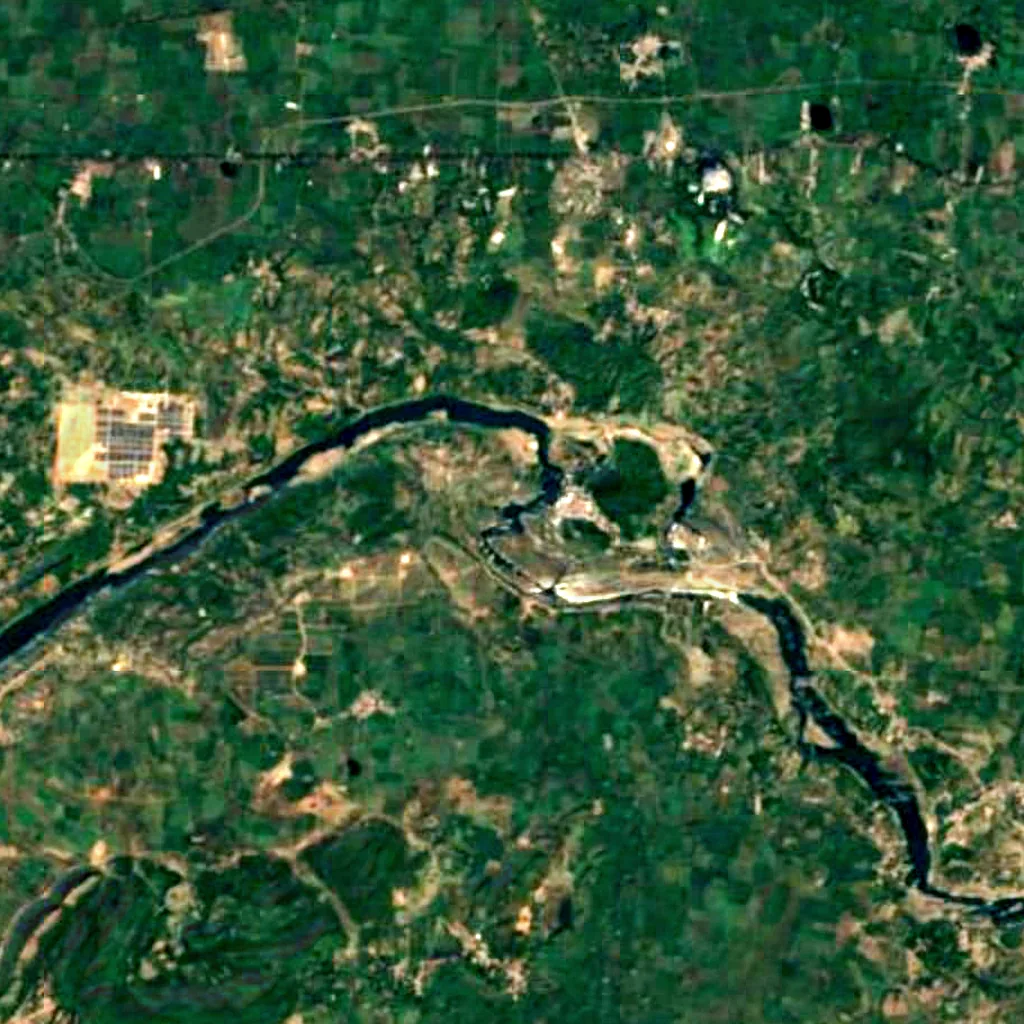 Marble Rocks seen from above (Sentinel-2)