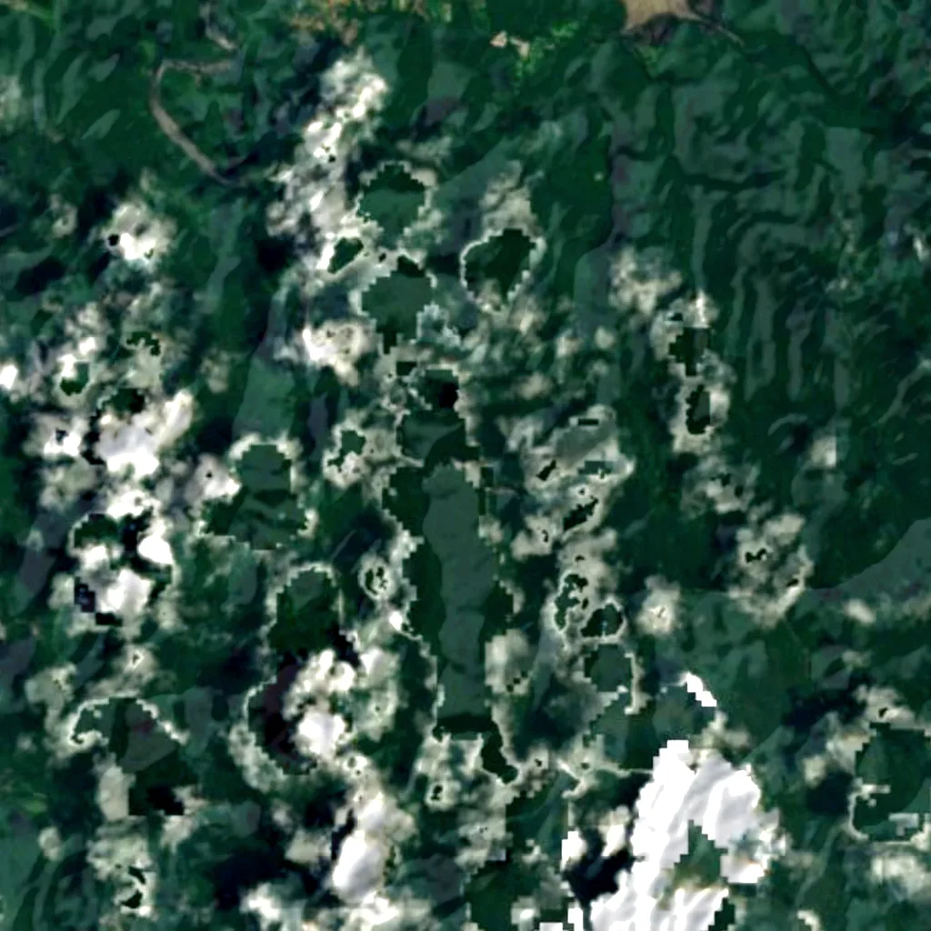 Mariyudu Falls seen from above (Sentinel-2)