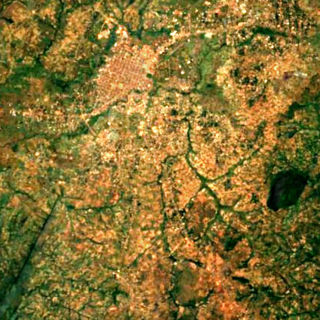 Matsirga waterfalls seen from above (Sentinel-2)