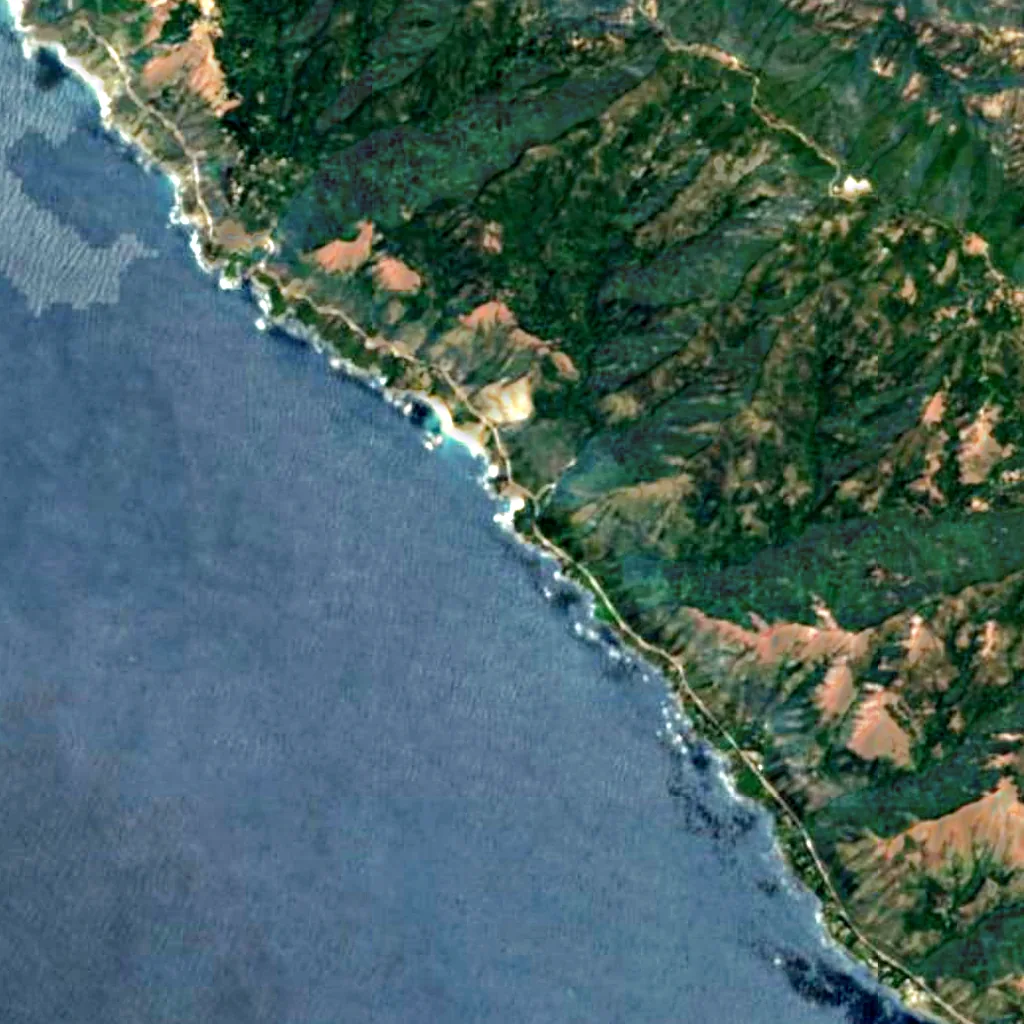 McWay Falls seen from above (Sentinel-2)