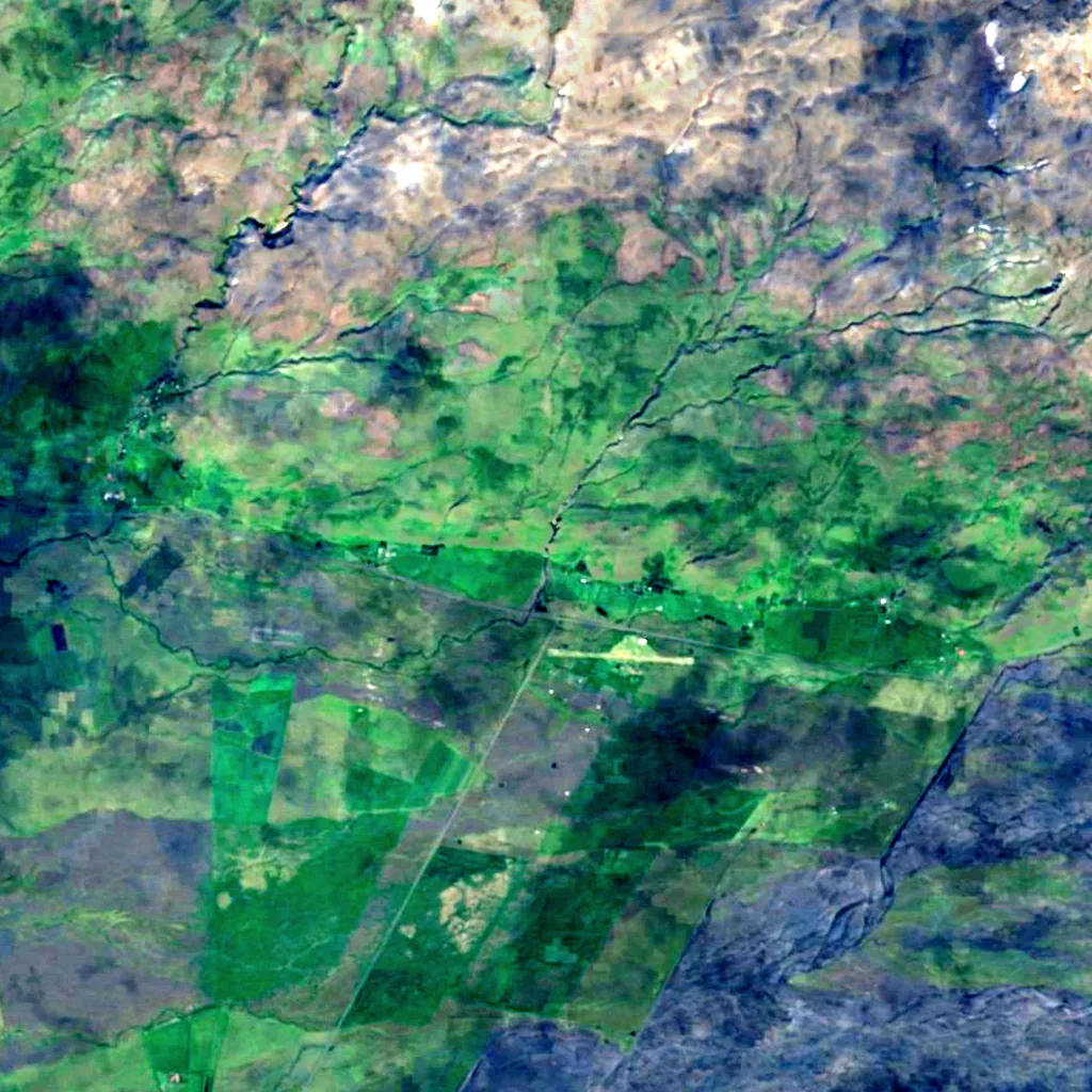 Merkjárfoss seen from above (Sentinel-2)