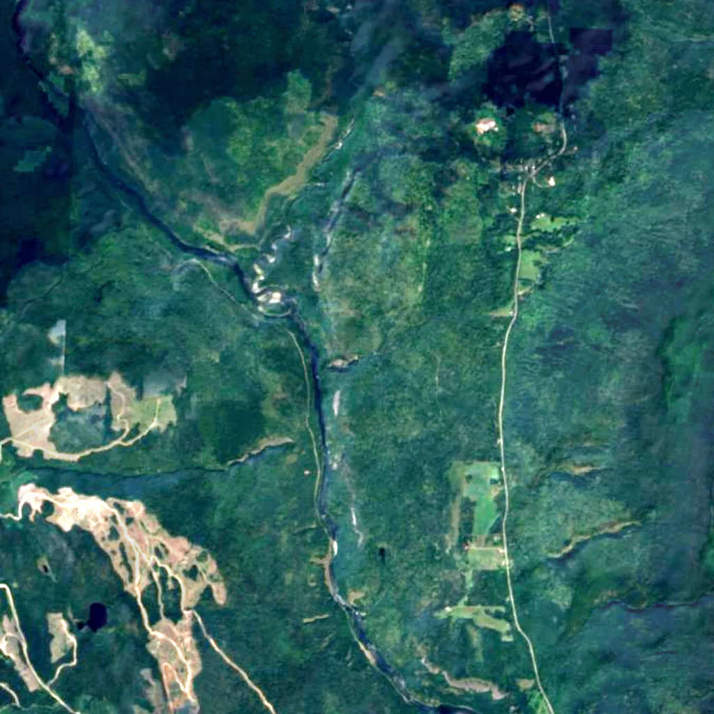 Moul Falls seen from above (Sentinel-2)