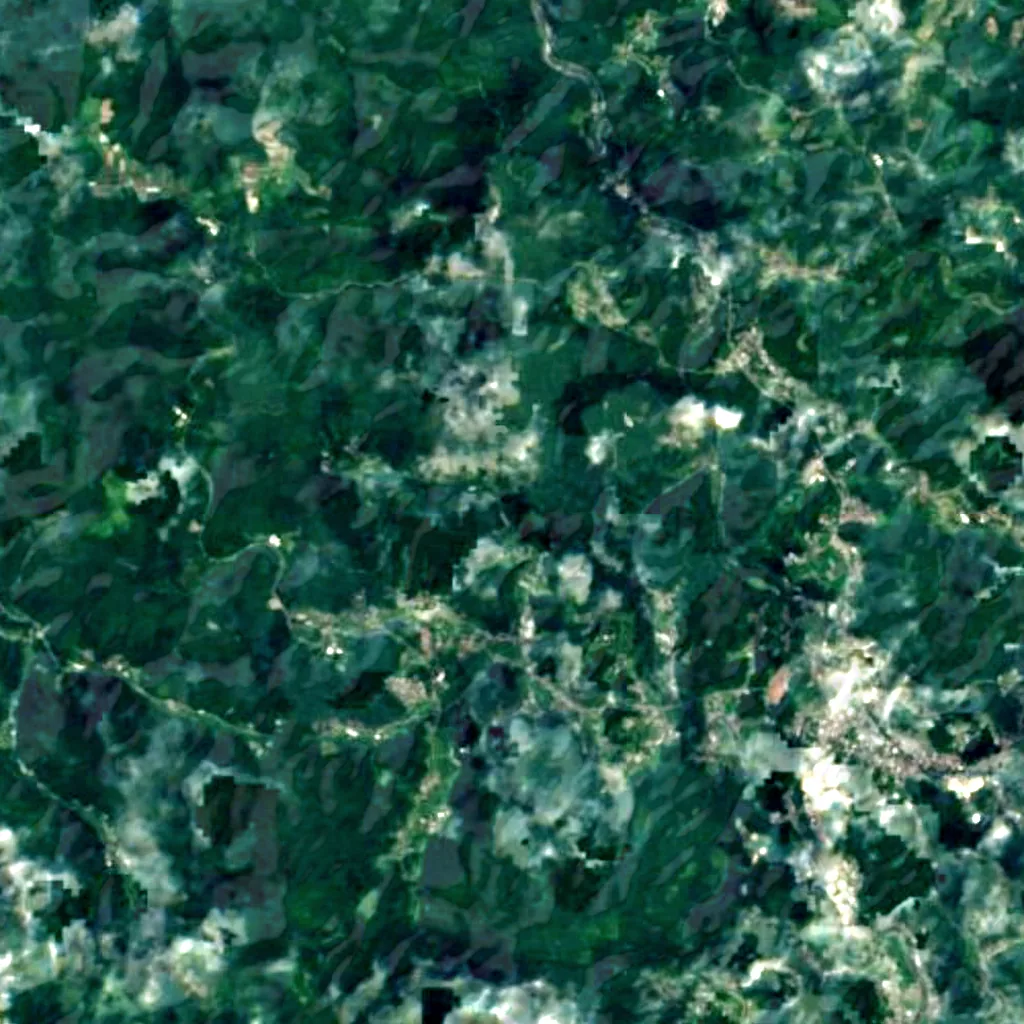 Nabe Falls seen from above (Sentinel-2)