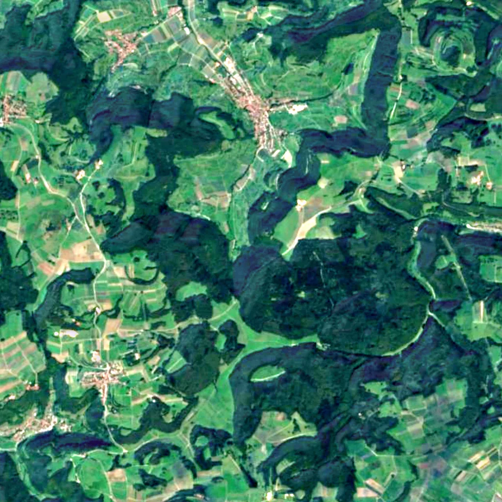 Neidlinger Wasserfall seen from above (Sentinel-2)
