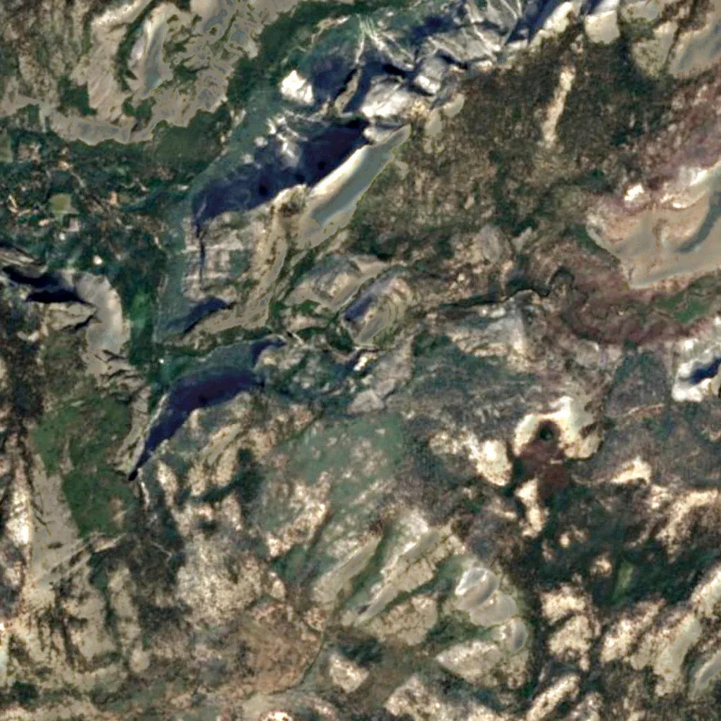 Nevada Fall seen from above (Sentinel-2)