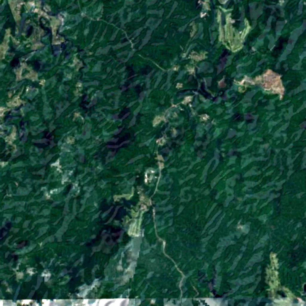 Nōmizo Falls seen from above (Sentinel-2)