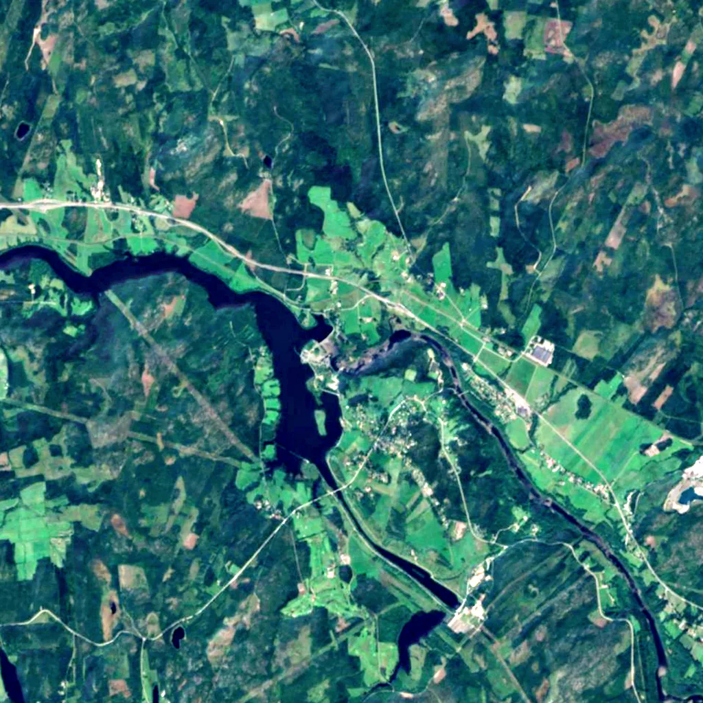 Norrforsen seen from above (Sentinel-2)