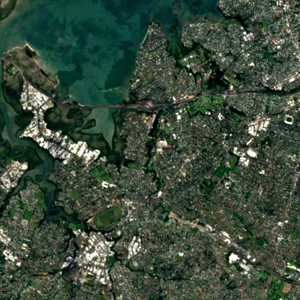 Oakley Creek waterfall seen from above (Sentinel-2)