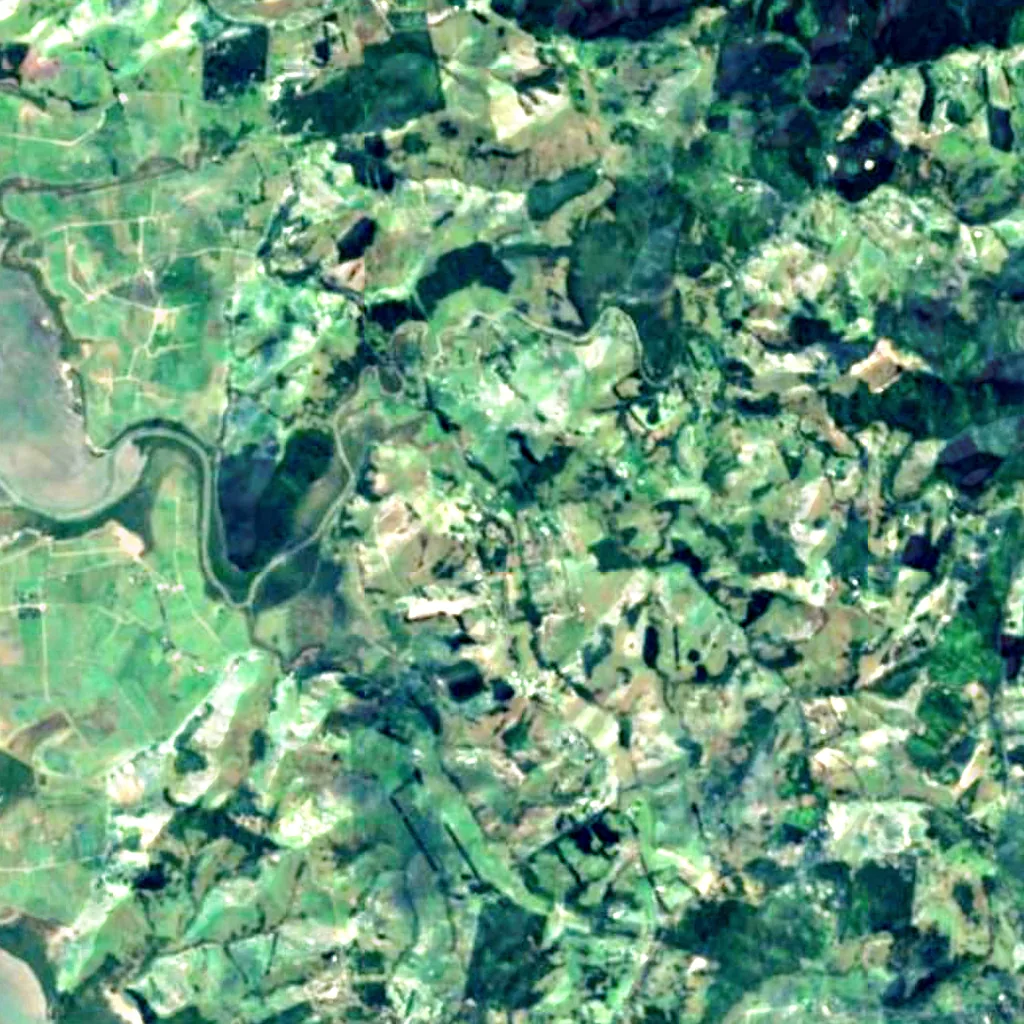 Omeru Falls seen from above (Sentinel-2)