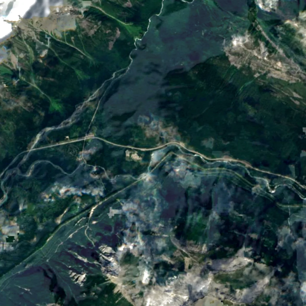 Overlander Falls seen from above (Sentinel-2)