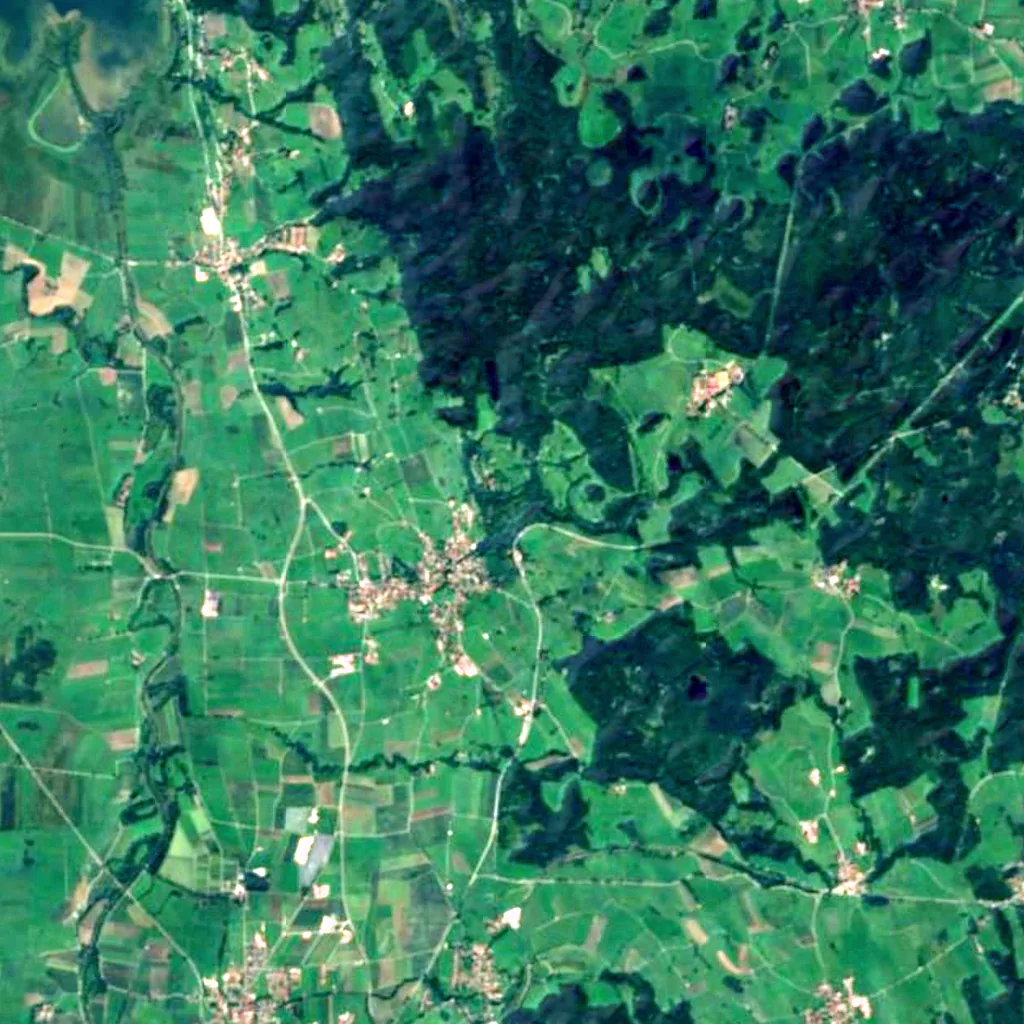 Pähler Schlucht seen from above (Sentinel-2)