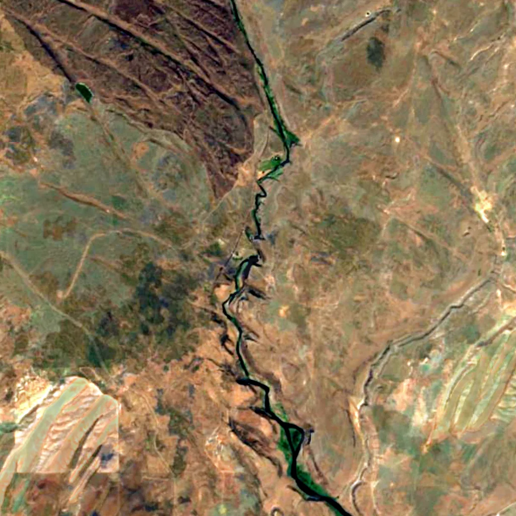Palouse Falls seen from above (Sentinel-2)