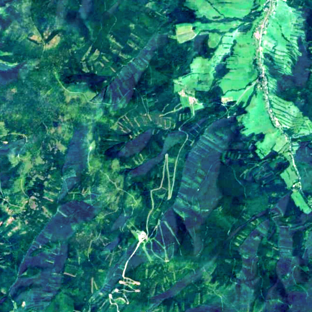 Páteční vodopád seen from above (Sentinel-2)