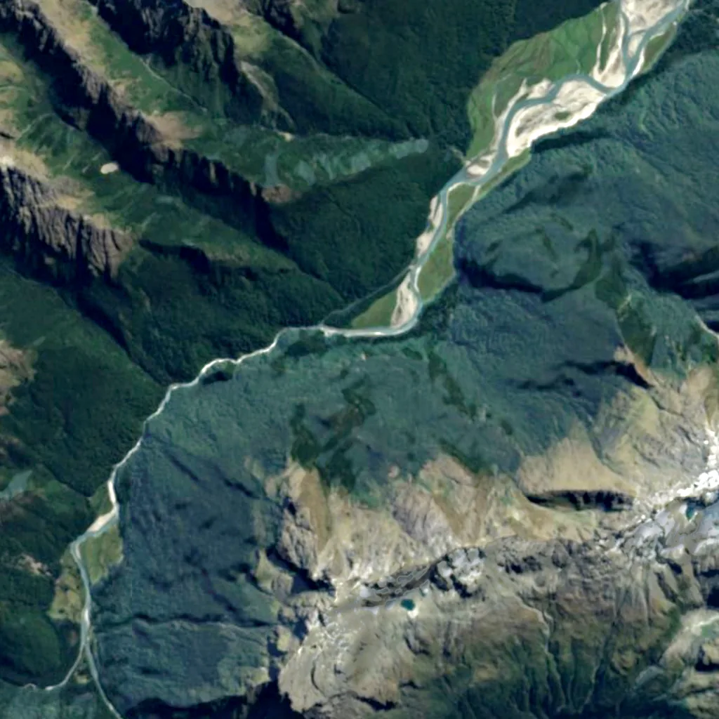 Paulin Falls seen from above (Sentinel-2)