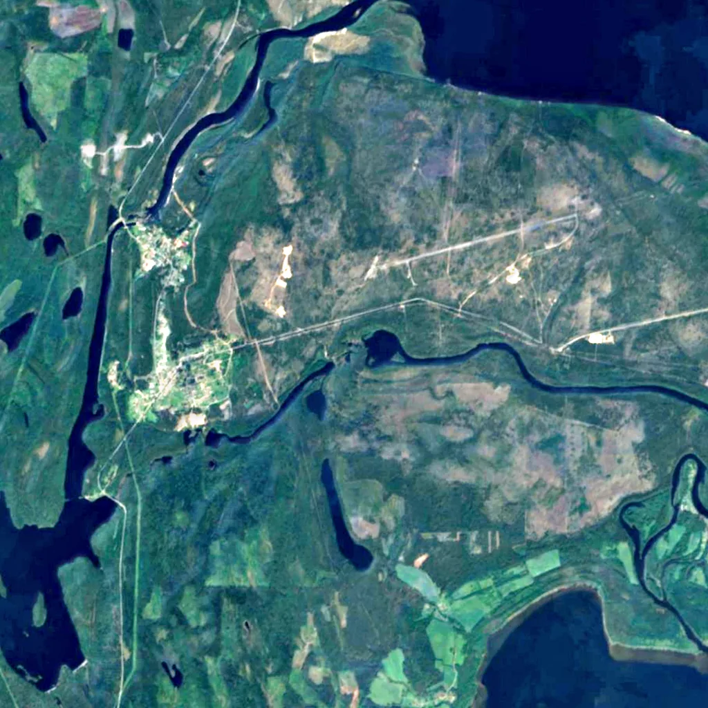 Por-Porog waterfall seen from above (Sentinel-2)