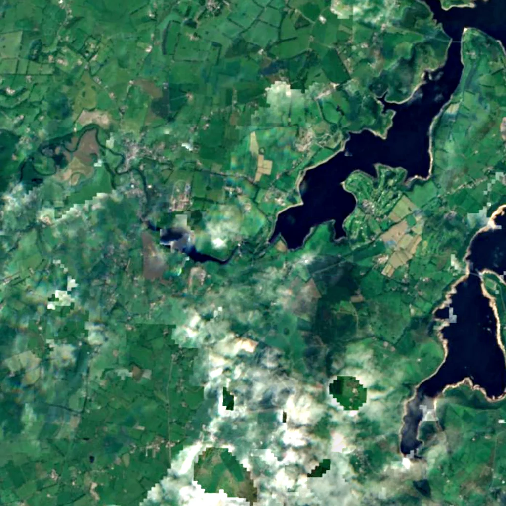Poulaphouca seen from above (Sentinel-2)