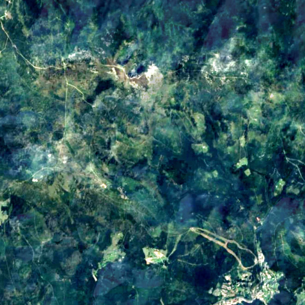 Pudlavský vodopád seen from above (Sentinel-2)