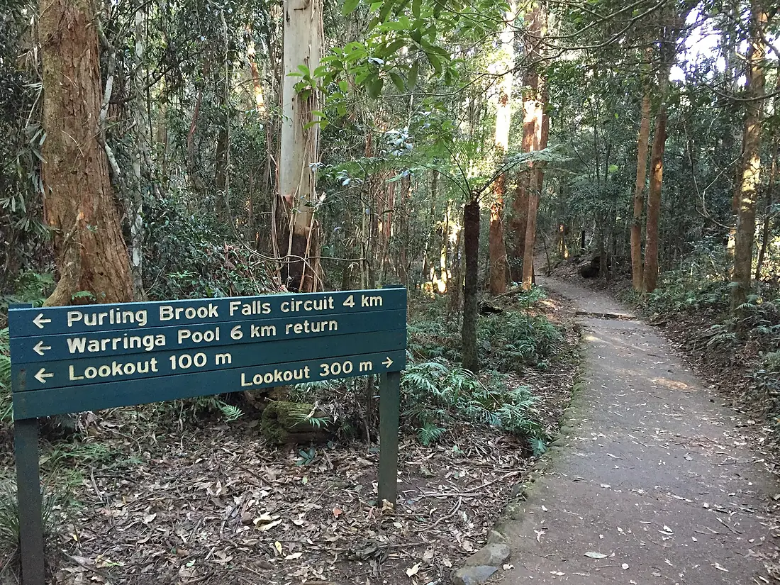 Purling Brook Falls circuit path