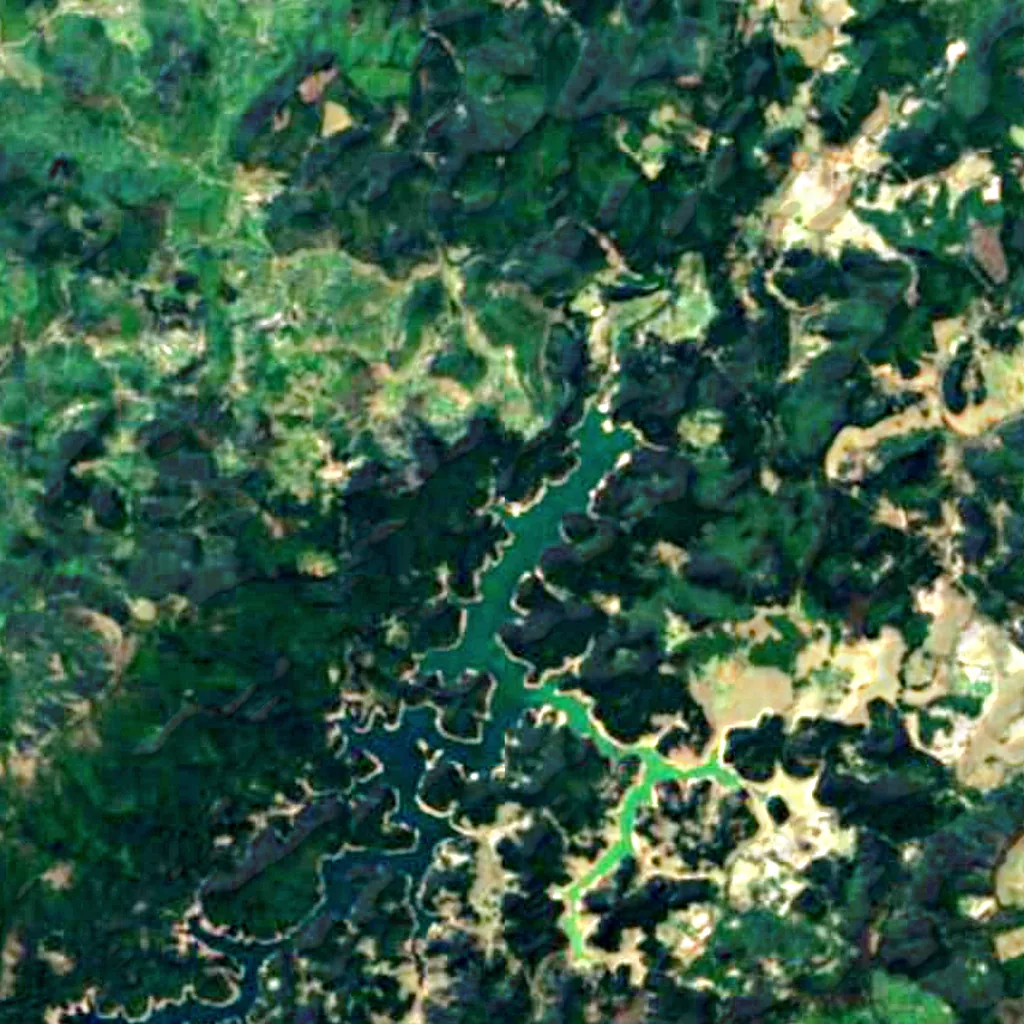 Pykara seen from above (Sentinel-2)