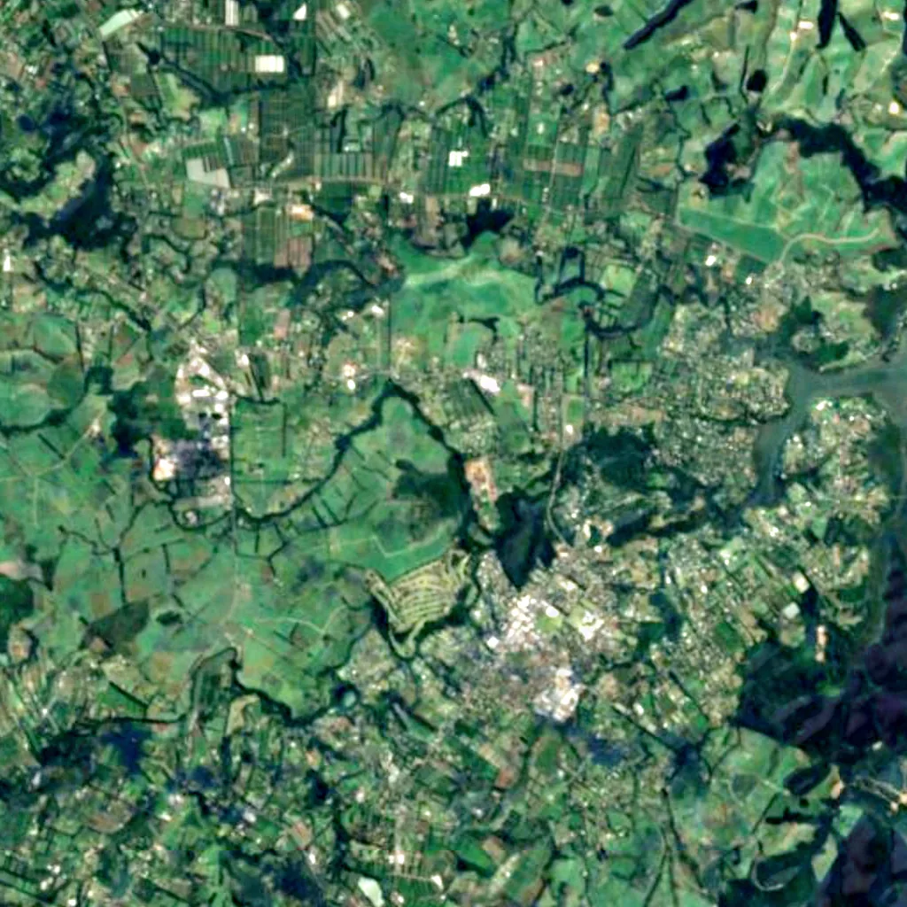 Rainbow Falls seen from above (Sentinel-2)