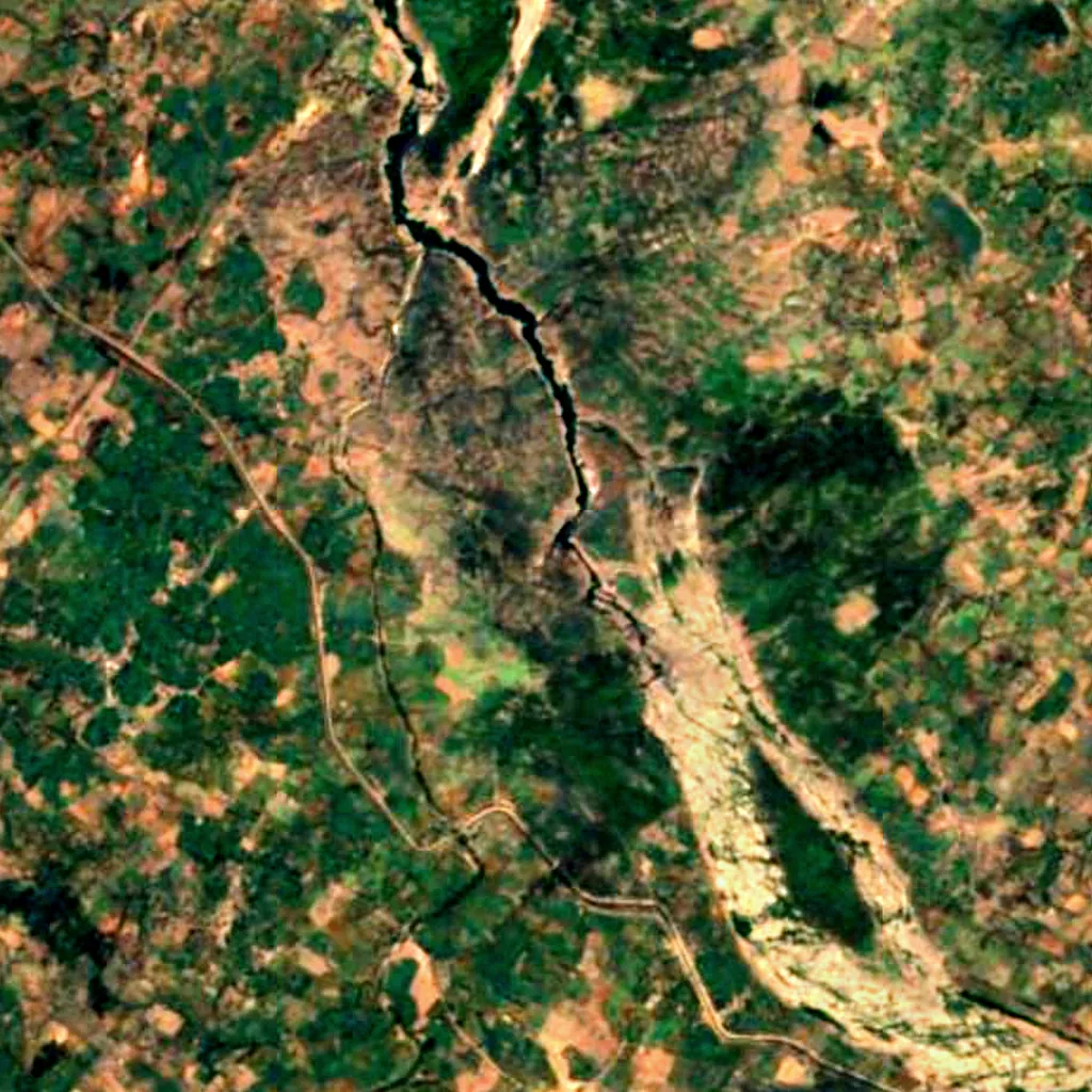 Raneh Falls seen from above (Sentinel-2)