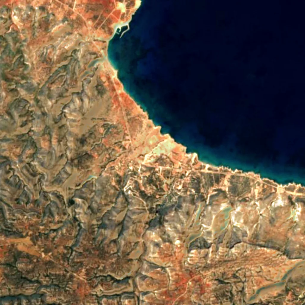 Ras al Helal seen from above (Sentinel-2)