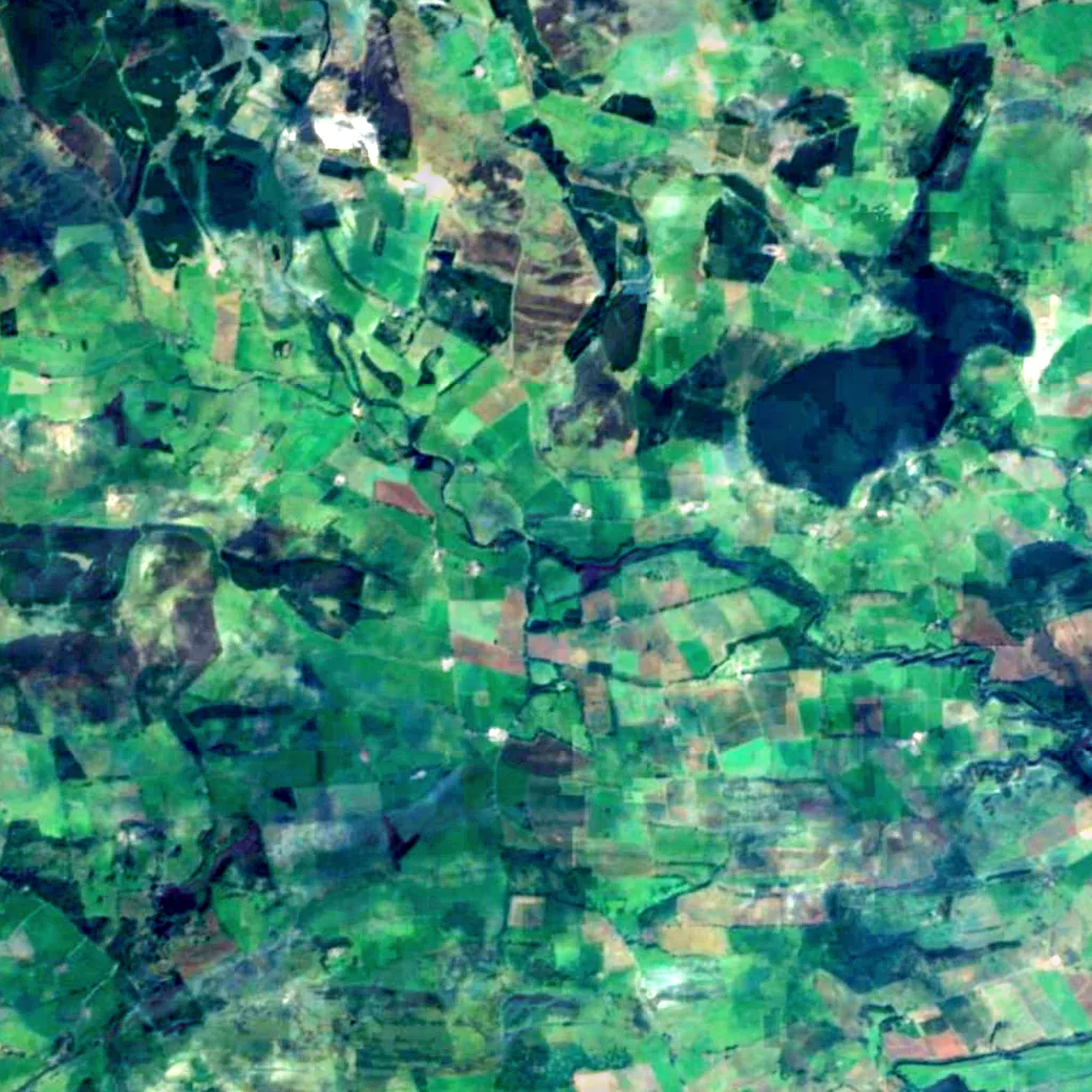Reekie Linn seen from above (Sentinel-2)