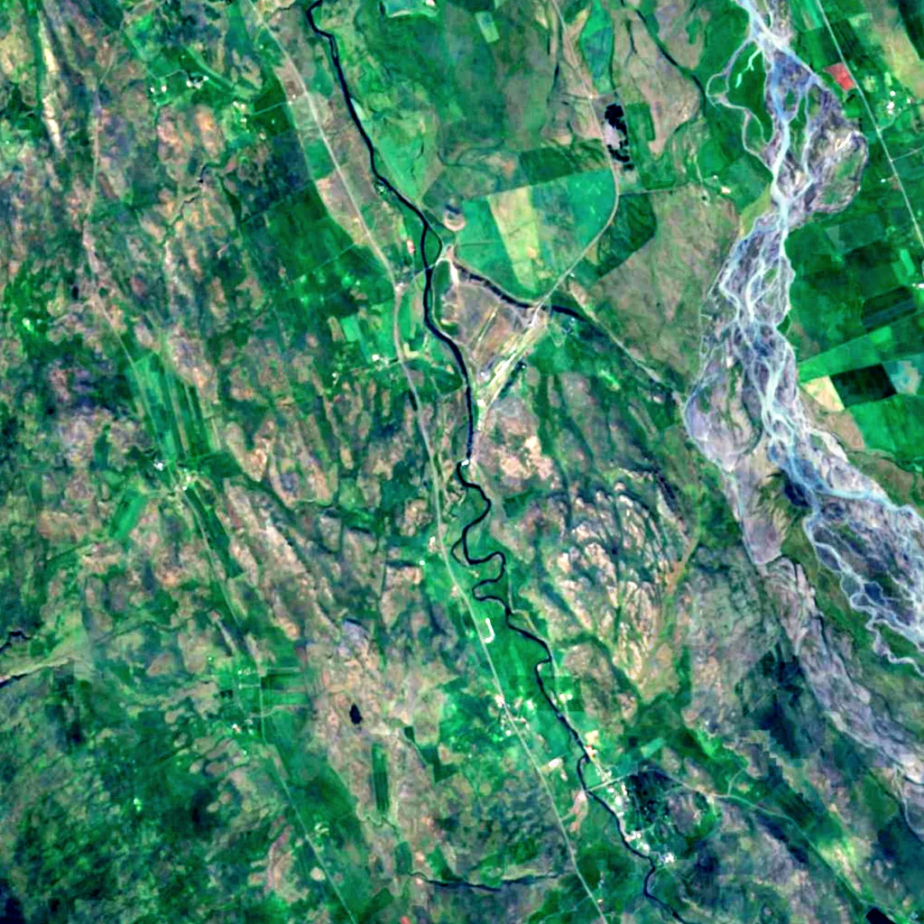 Reykjafoss seen from above (Sentinel-2)