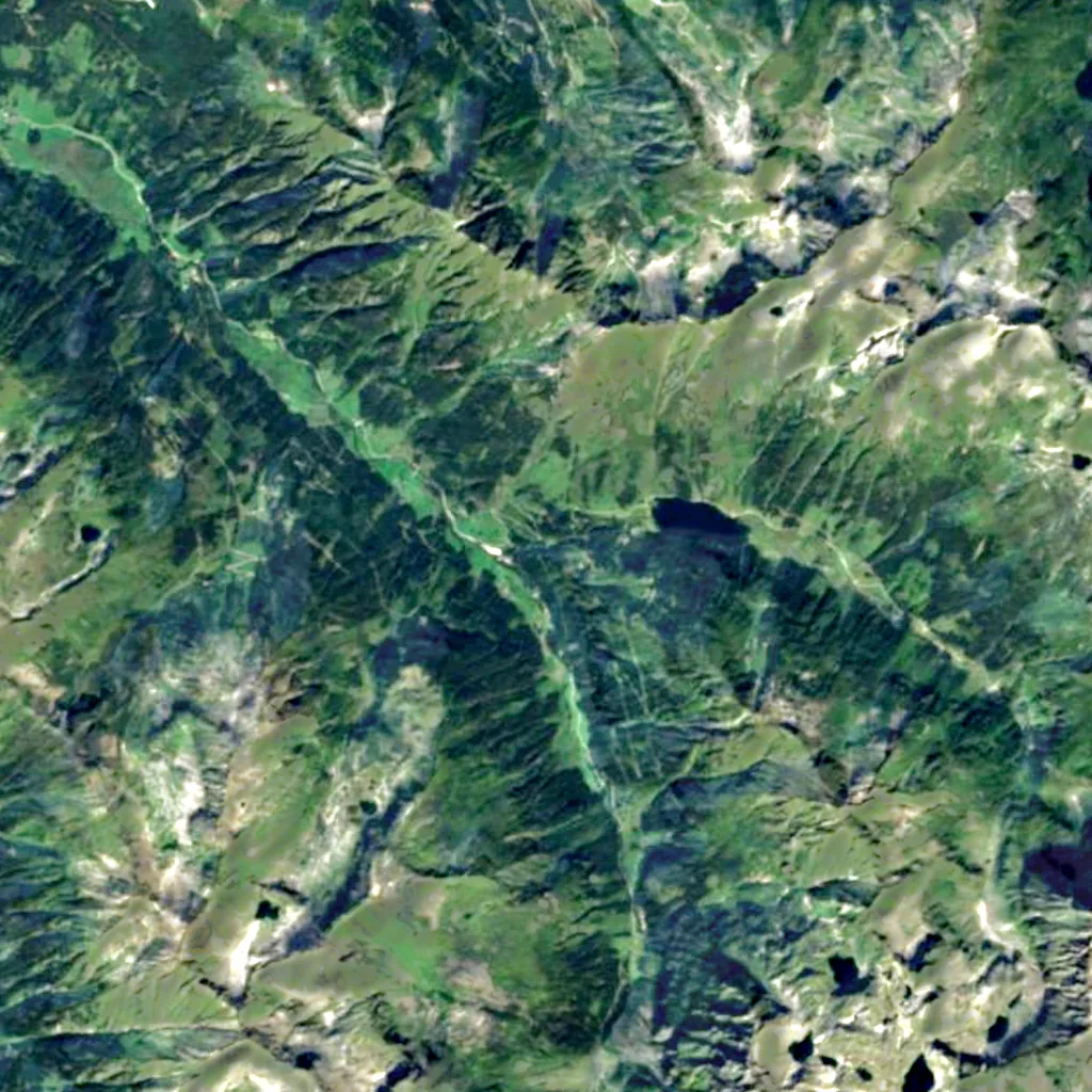 Riesachfälle seen from above (Sentinel-2)