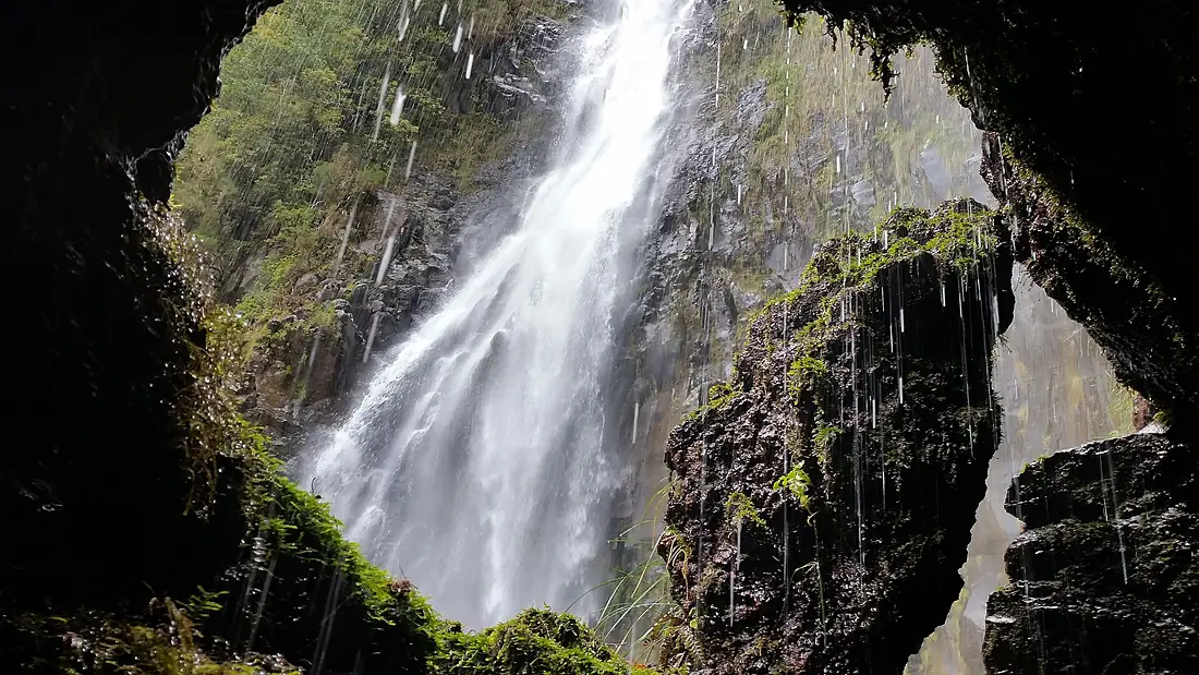 Blick auf den Risco-Wasserfall