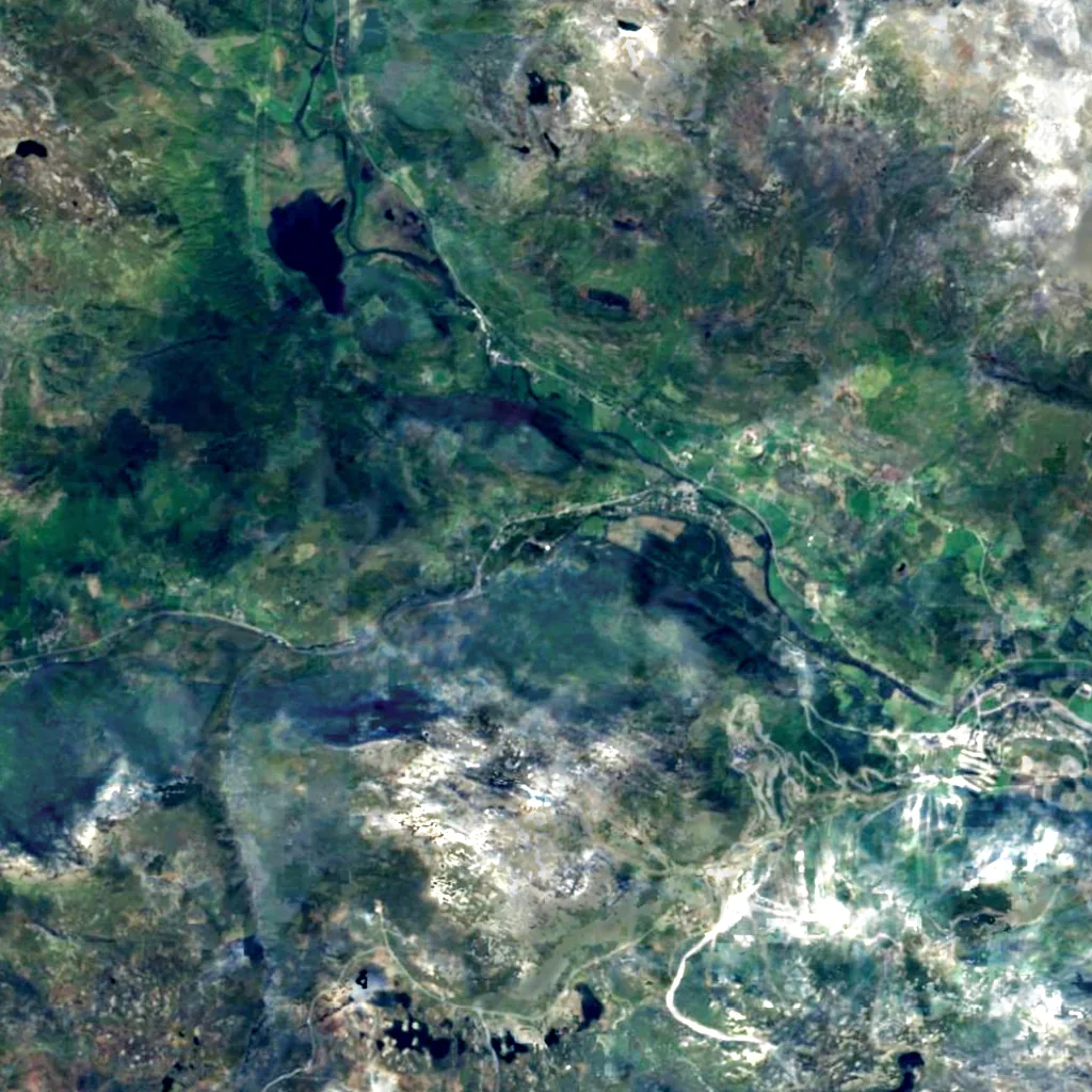 Rjukandefoss seen from above (Sentinel-2)