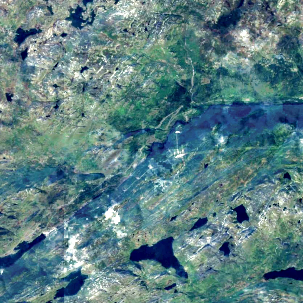 Rjukanfossen seen from above (Sentinel-2)