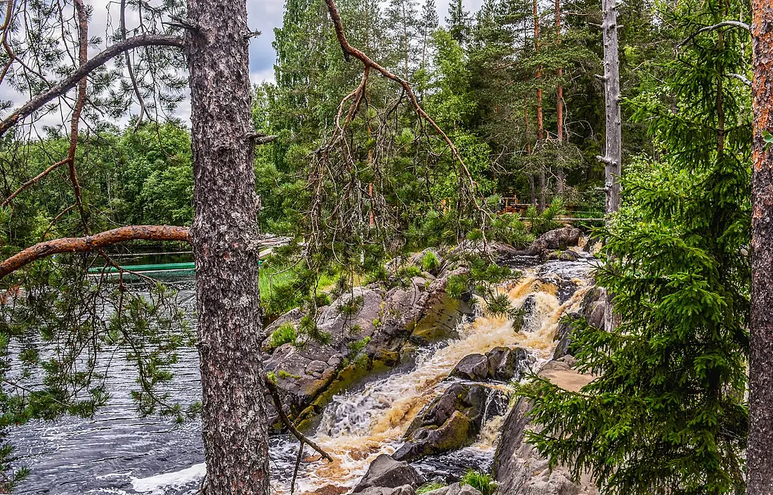 0492Ac. Akhinkoski waterfalls in Karelia