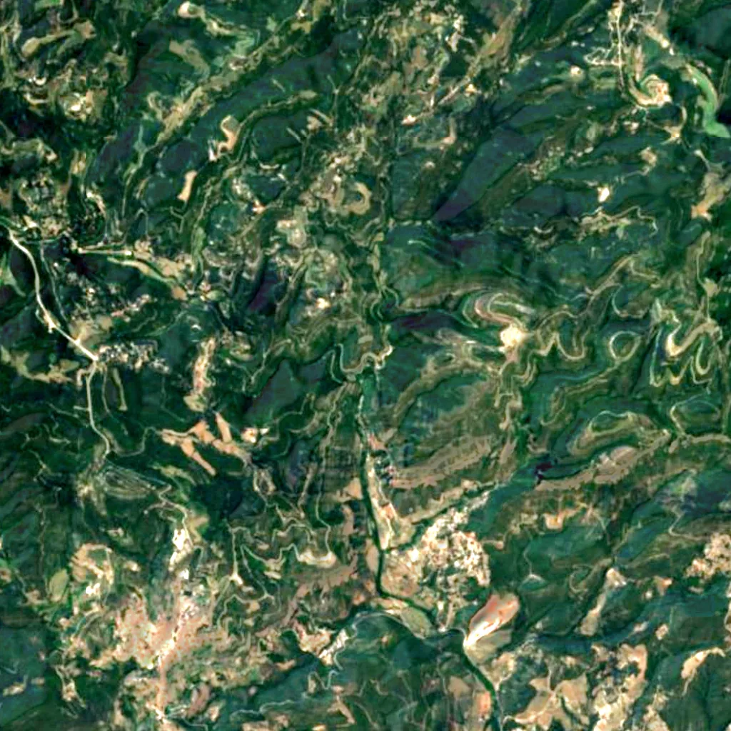 Salt d'aigua del Rossinyol seen from above (Sentinel-2)