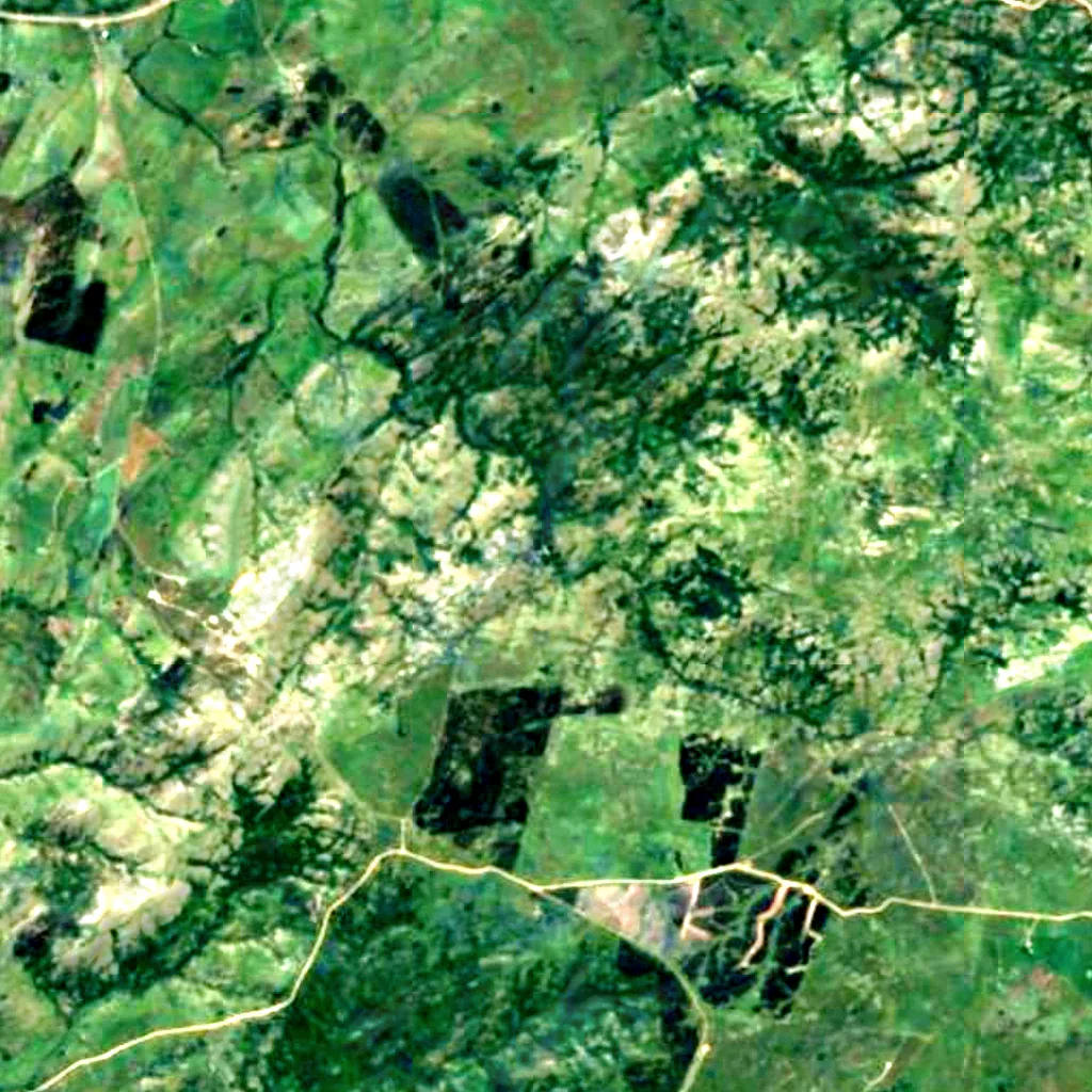 Salto del Penitente seen from above (Sentinel-2)