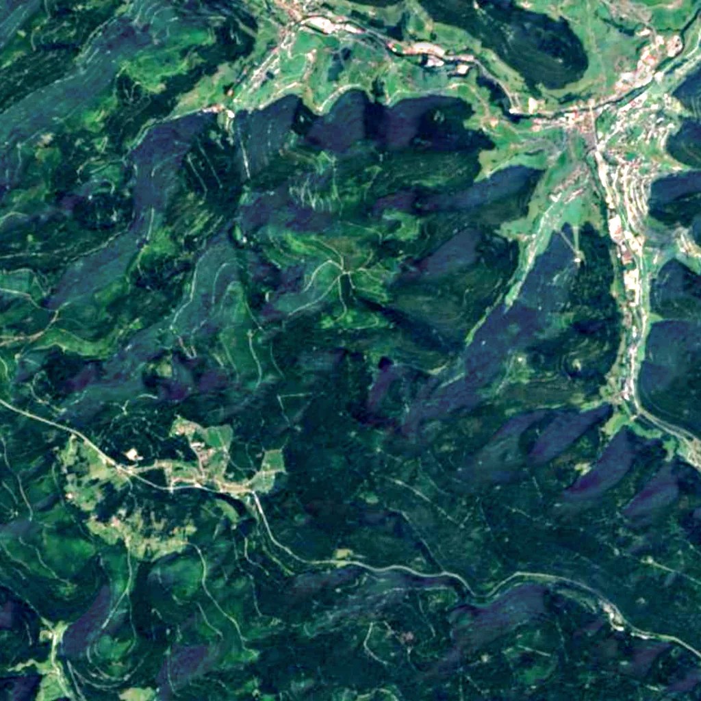 Sankenbach Waterfalls seen from above (Sentinel-2)