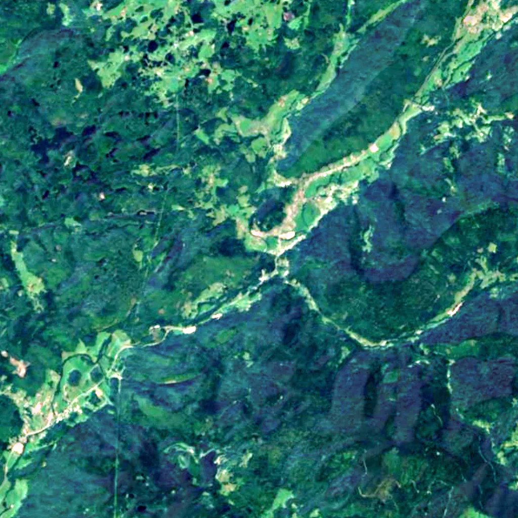 Saut de l'Ognon seen from above (Sentinel-2)