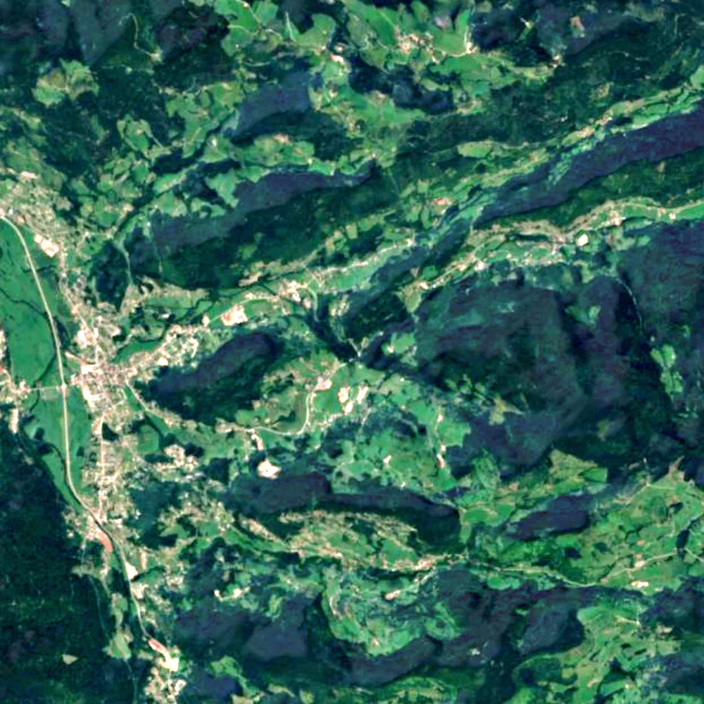 Saut du Bouchot seen from above (Sentinel-2)