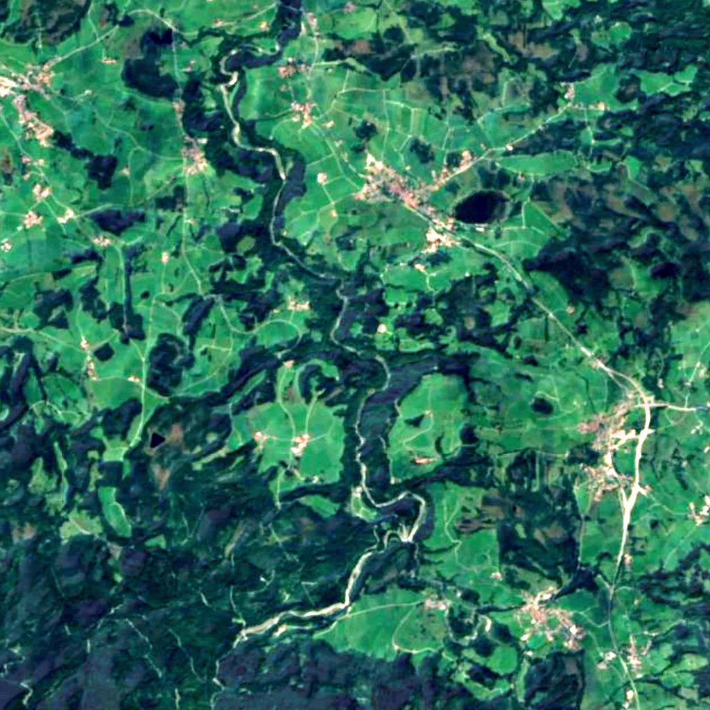 Schleierfälle seen from above (Sentinel-2)