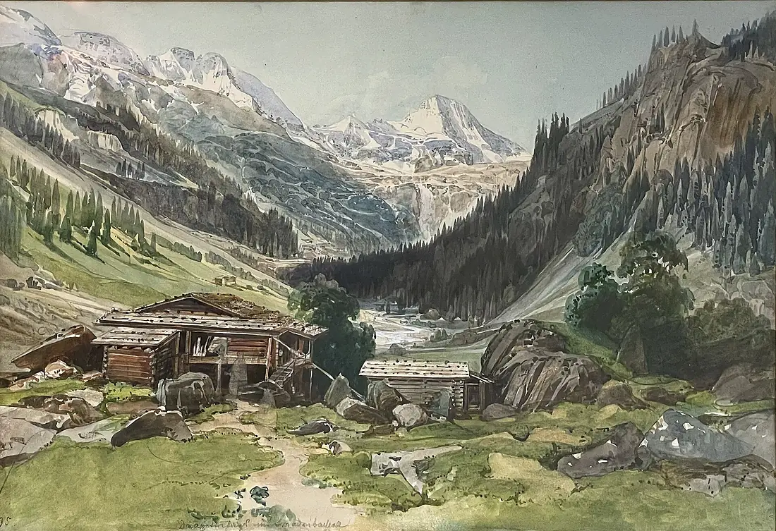 Lauterbrunnental mit Schmadribachfall - Thomas Ender - 1835