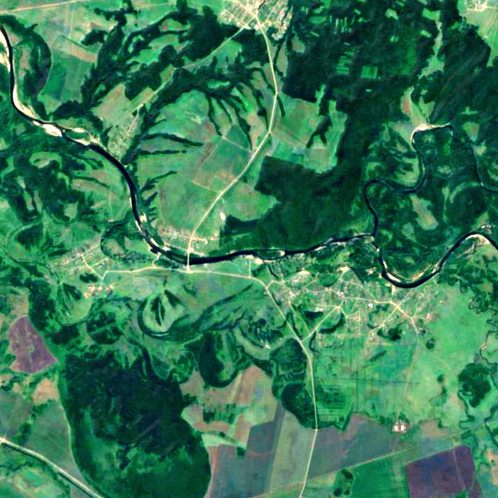 Абҙан шарлауығы seen from above (Sentinel-2)